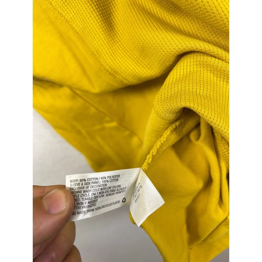 Wild Fable Yellow Waffle Knit‎ Long Sleeve Crewneck Top Size Medium - Picture 8 of 9